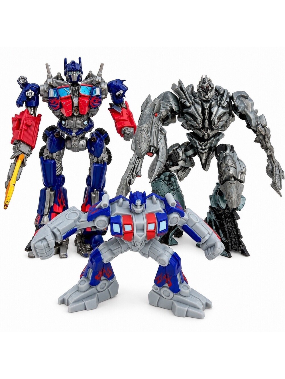 Transformers Optimus Prime Megatron Action Figure Lot of 3 Hasbro Movie Toys